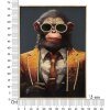 Mauro Ferretti murale Monky 52,5x2,8x72,5 cm arancio nero