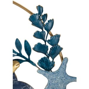 Mauro Ferretti pannello da parete Marine 77x5x63 cm blu oro