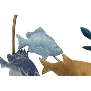 Mauro Ferretti pannello da parete Marine 77x5x63 cm blu oro