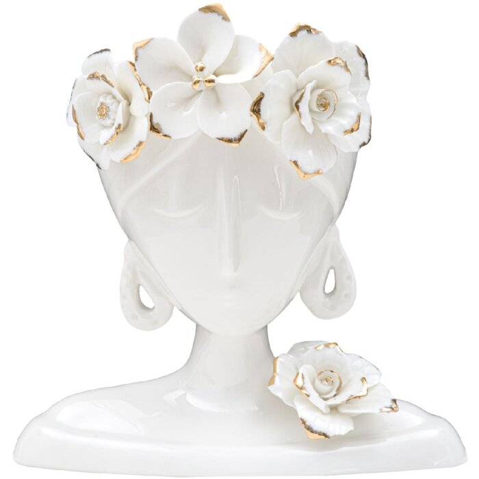 Mauro Ferretti Vaso Mrs Jung 21,7x14x21 cm oro bianco