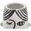 Mauro Ferretti vaso faccia 13,2x11,8x26,3 cm bianco nero