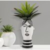 Mauro Ferretti vaso faccia 13,2x11,8x26,3 cm bianco nero