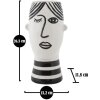Mauro Ferretti vaso faccia 13,2x11,8x26,3 cm bianco nero