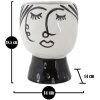 Mauro Ferretti vaso faccia a vista Ø 14x18,2 cm bianco nero