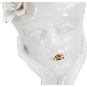 Mauro Ferretti Vaso Donna Maschera 16,5x14x27,3 cm oro...