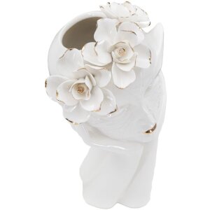 Mauro Ferretti Vaso Donna Maschera 16,5x14x27,3 cm oro bianco