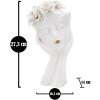 Mauro Ferretti Vaso Donna Maschera 16,5x14x27,3 cm oro bianco