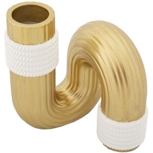 Mauro Ferretti Bann vaso 10,5x10,5x12,7 cm bianco oro