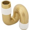 Mauro Ferretti Bann vaso 10,5x10,5x12,7 cm bianco oro
