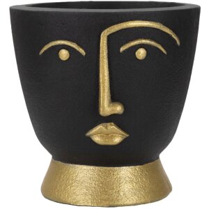Mauro Ferretti Vaso Tribal Ø 25x25 cm oro nero