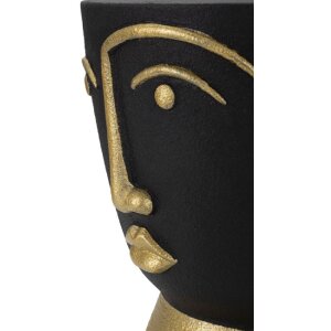 Mauro Ferretti Vaso Tribal Ø 25x25 cm oro nero