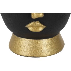 Mauro Ferretti Vaso Tribal Ø 25x25 cm oro nero
