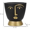 Mauro Ferretti Vaso Tribal Ø 25x25 cm oro nero