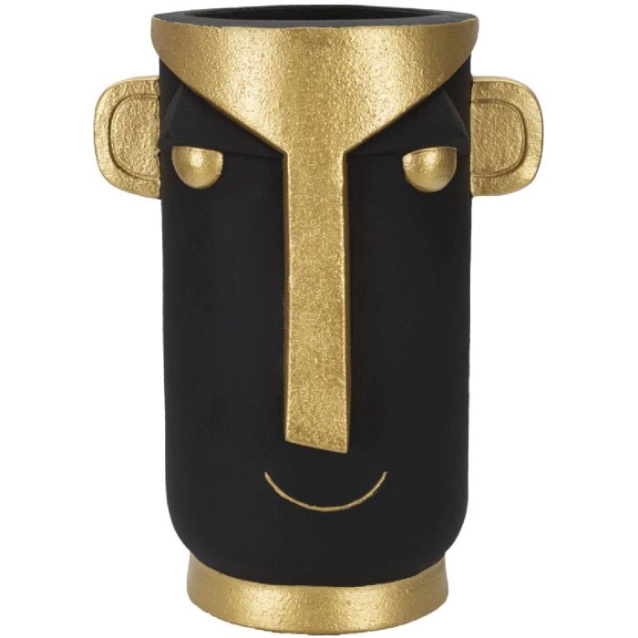 Mauro Ferretti vaso Tribal30x23,5x40 cm oro nero