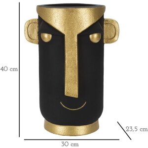 Mauro Ferretti vaso Tribal30x23,5x40 cm oro nero