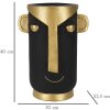 Mauro Ferretti vaso Tribal30x23,5x40 cm oro nero