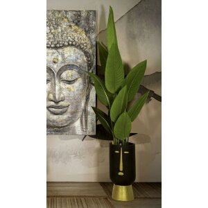 Mauro Ferretti Vaso Tribal Ø 21x45 cm oro nero