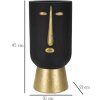 Mauro Ferretti Vaso Tribal Ø 21x45 cm oro nero