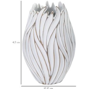 Mauro Ferretti Vaso Honduras Ø 27x41,5 cm bianco lavato