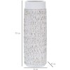 Mauro Ferretti vaso Nairobi ovale 19x12x50 cm bianco lavato