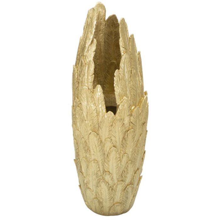 Mauro Ferretti vaso piume 34,5x34x91 cm color oro