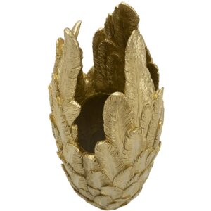 Mauro Ferretti vaso piume 34,5x34x91 cm color oro