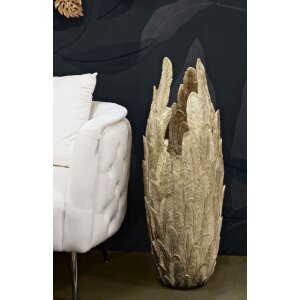 Mauro Ferretti vaso piume 34,5x34x91 cm color oro