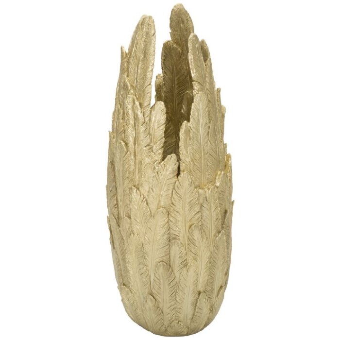 Mauro Ferretti vaso piume 32x34x80 cm color oro