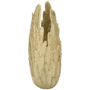 Mauro Ferretti vaso piume 32x34x80 cm color oro