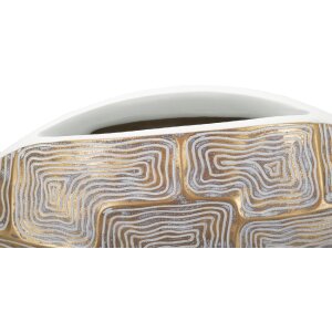 Mauro Ferretti Vaso Eklipsen 48x13x44,5 cm bianco oro