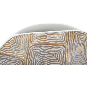 Mauro Ferretti Vaso Eklipsen 36x11x34,5 cm bianco oro