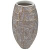 Mauro Ferretti vaso Eklips tower 24x11,5x59,5 cm bianco oro