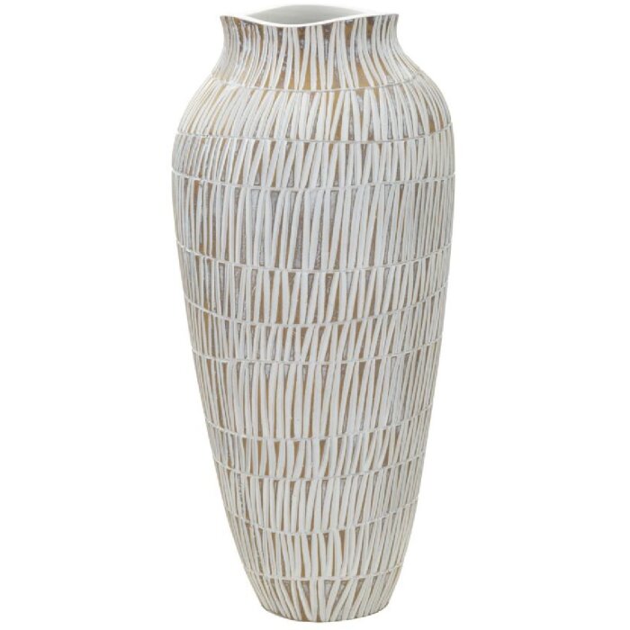 Mauro Ferretti Stiky vaso Ø 23x50 cm bianco oro
