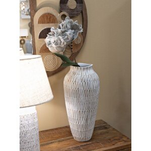 Mauro Ferretti Stiky vaso Ø 23x50 cm bianco oro