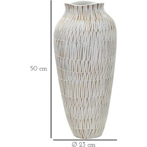 Mauro Ferretti Stiky vaso Ø 23x50 cm bianco oro