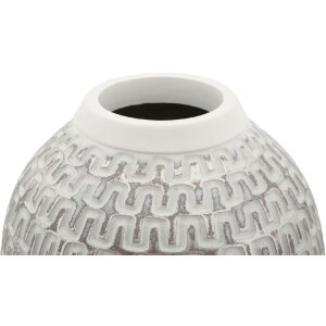 Mauro Ferretti Vaso Wave Ø 21x43 cm bianco oro