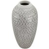 Mauro Ferretti Vaso Wave Ø 21x43 cm bianco oro