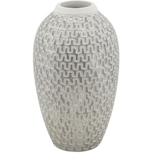 Mauro Ferretti Vaso Wave Ø 19,5x34 cm bianco oro