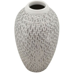 Mauro Ferretti Vaso Wave Ø 19,5x34 cm bianco oro
