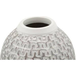 Mauro Ferretti Vaso Wave Ø 19,5x34 cm bianco oro
