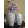 Mauro Ferretti Vaso Wave Ø 19,5x34 cm bianco oro
