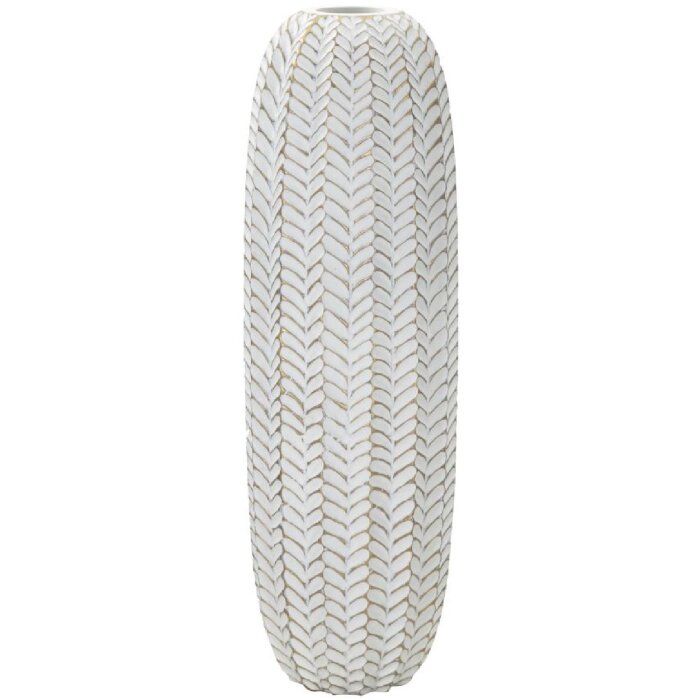Mauro Ferretti vaso a foglia Ø 20x67 cm oro bianco
