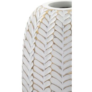 Mauro Ferretti vaso a foglia Ø 20x67 cm oro bianco