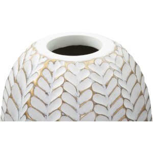 Mauro Ferretti vaso a foglia Ø 20x67 cm oro bianco