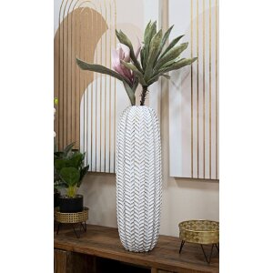Mauro Ferretti vaso a foglia Ø 20x67 cm oro bianco