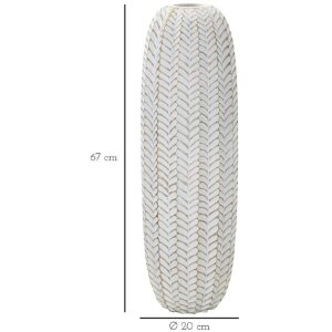 Mauro Ferretti vaso a foglia Ø 20x67 cm oro bianco