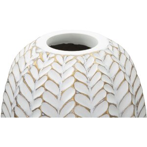 Mauro Ferretti vaso a foglia Ø 18,5x46 cm oro bianco