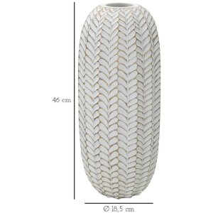Mauro Ferretti vaso a foglia Ø 18,5x46 cm oro bianco