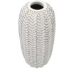Mauro Ferretti vaso a foglia Ø 18,5x46 cm oro bianco