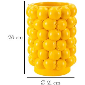 Mauro Ferretti vaso limoni Ø 21x28 cm giallo